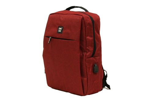 Red usb laptop backpack