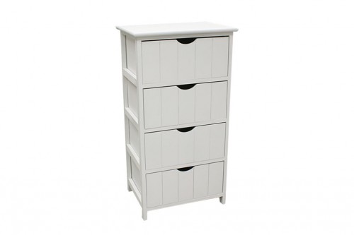 White vertical chest of drawers - 4 drawers