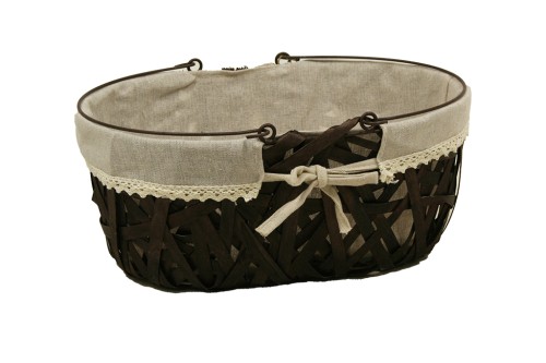 Rustic basket with fabric