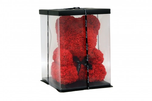 Bear deco red flowers