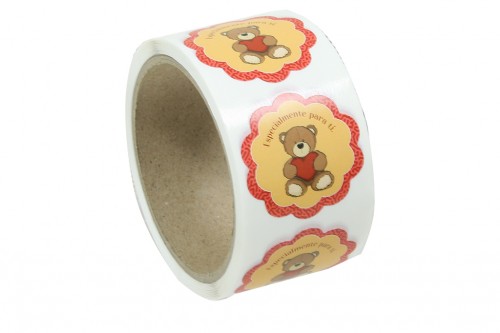 Stickers love - teddy bear with heart