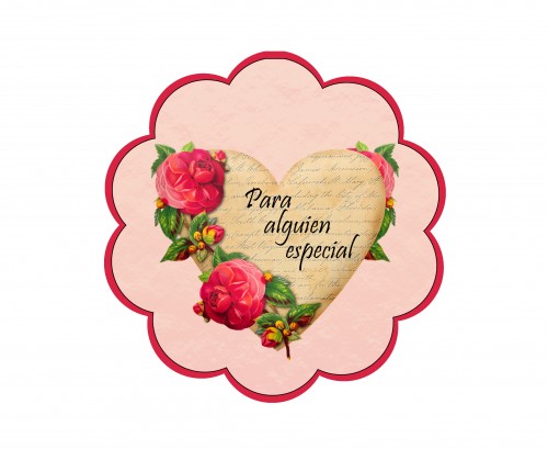 Stickers for someone special - parchment heart