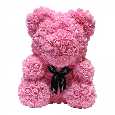Bear deco pink flowers