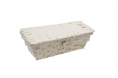 White bamboo plast suitcases