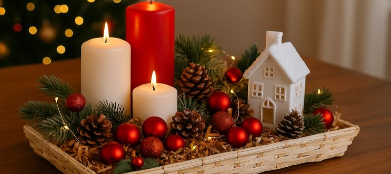 Bandejas navideñas para decorar mesas y centros