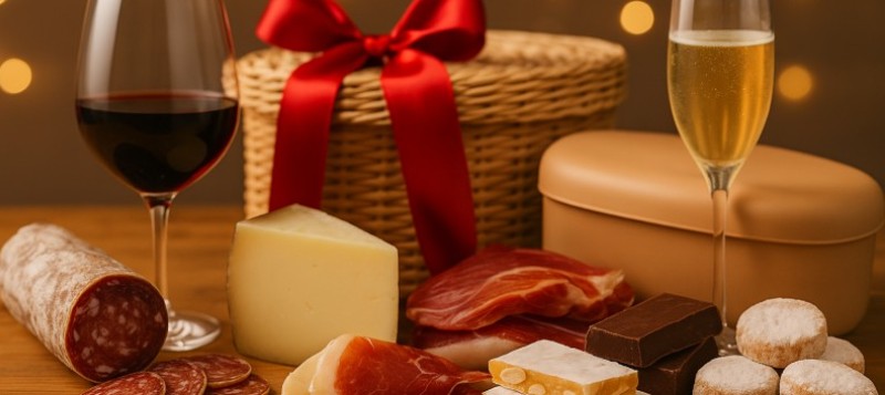 Ideas de maridaje con los lotes de Navidad: vinos, quesos y dulces