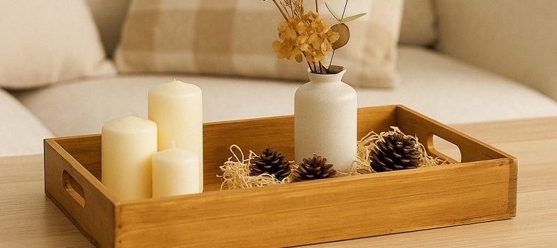 10 usos creativos para una bandeja de madera en tu hogar