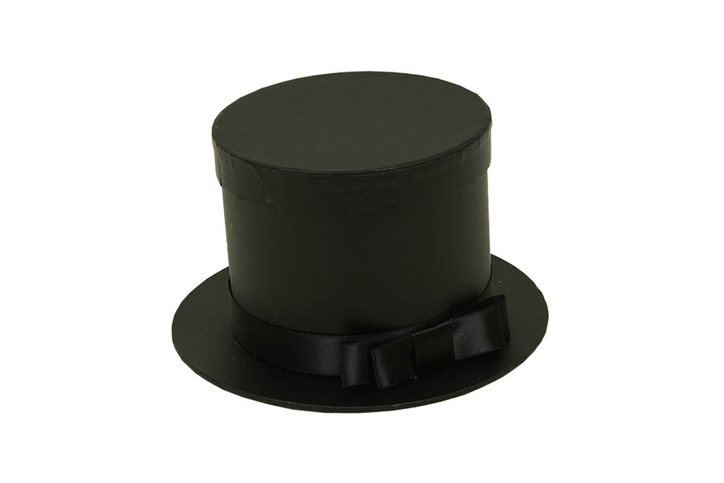 Caja sombrero carton (negro) | Buar Artesanos
