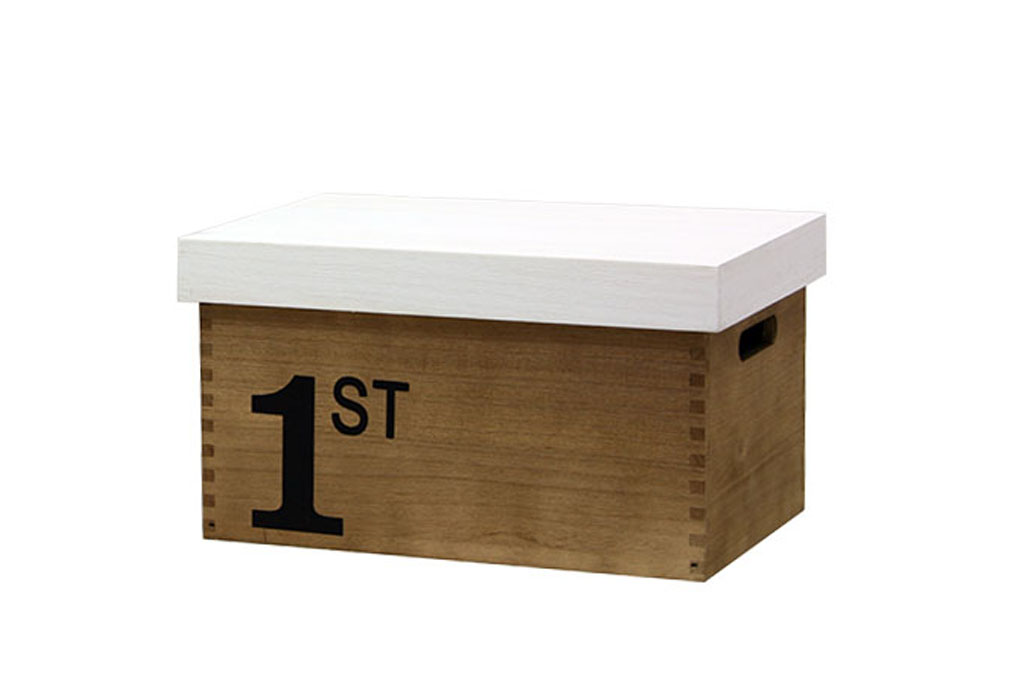 Caja c/tapa laqueada blanca