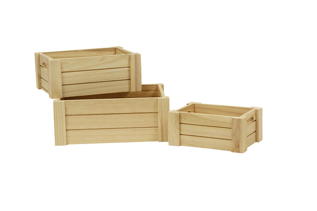 Caja madera natural