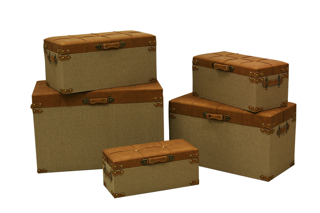 Baul mullido marron s/5