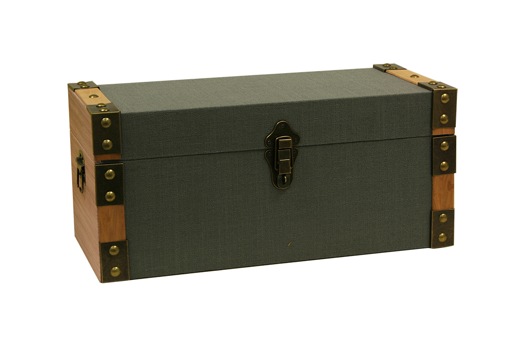 Baul madera gris
