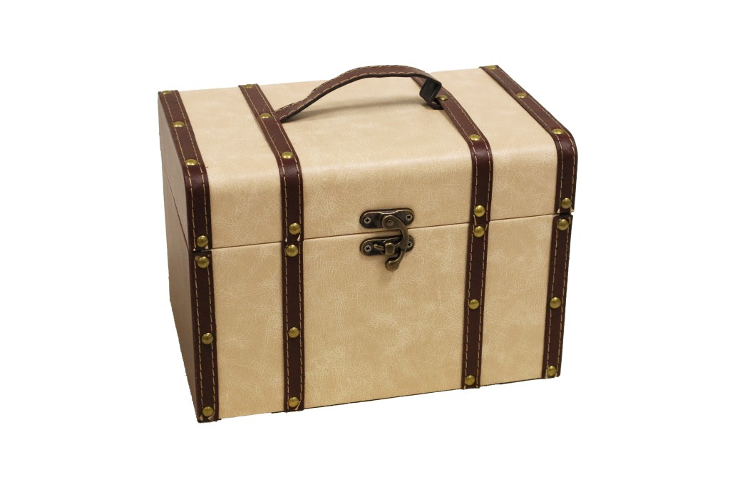 Cofrecito floral beige