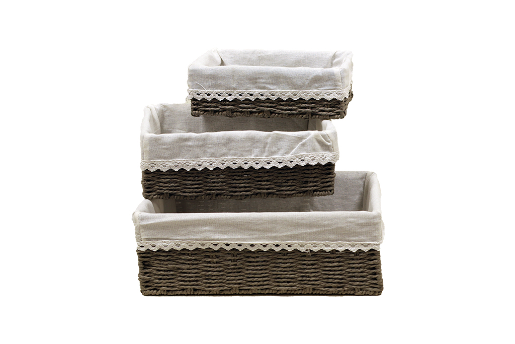 Cajoneras de papel grises set/3