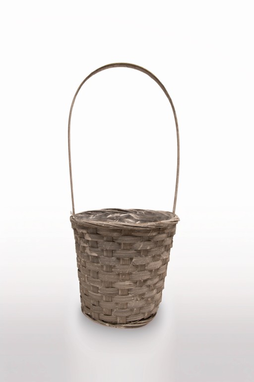 Cesta gris patinada 17cm