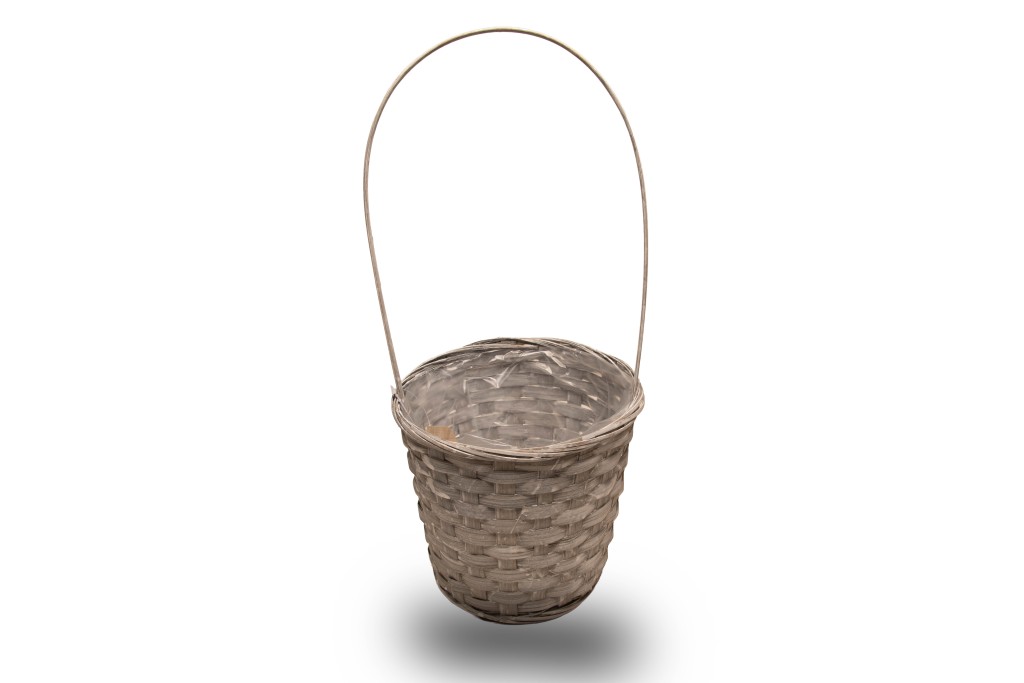 Cesta gris patinada 17cm