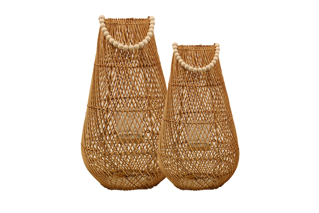 Farolillos de rattan s/2