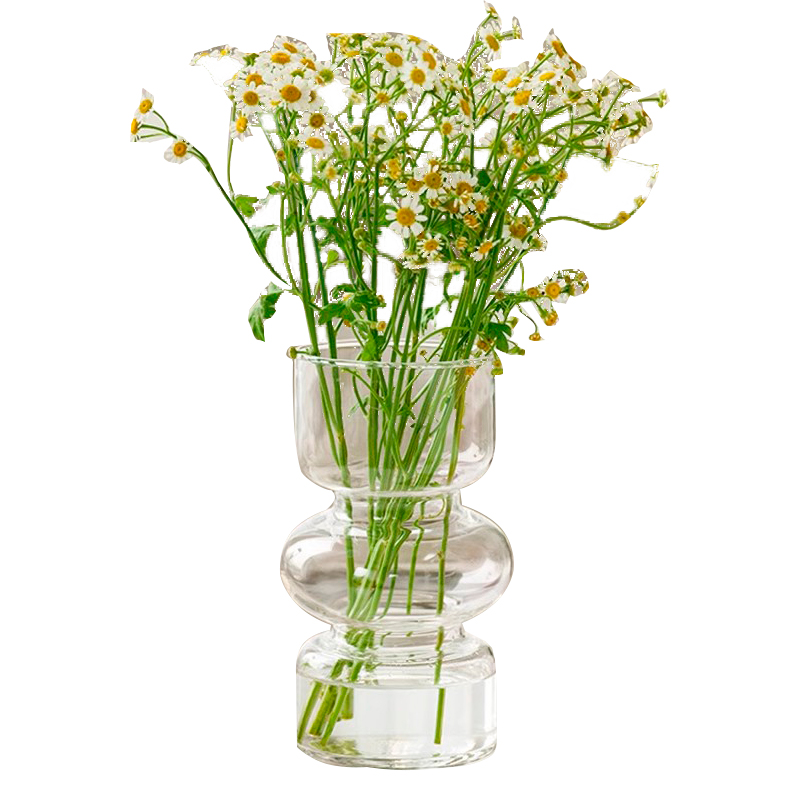 Jarron cristal transparente tres formas