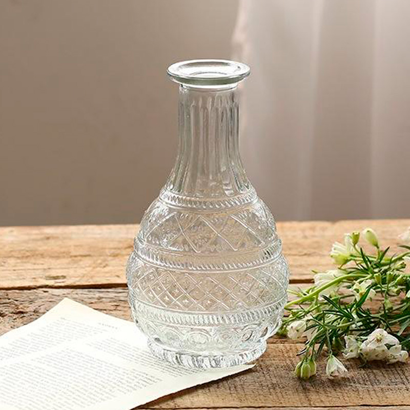 Jarron de cristal vintage  transparente