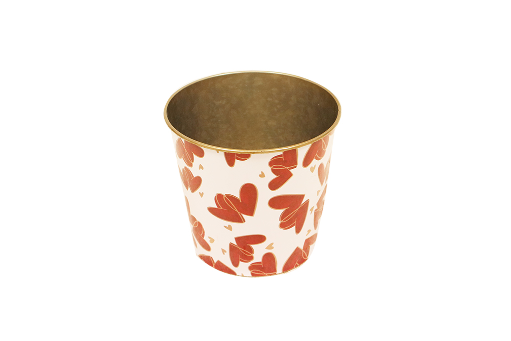 Macetero con corazones