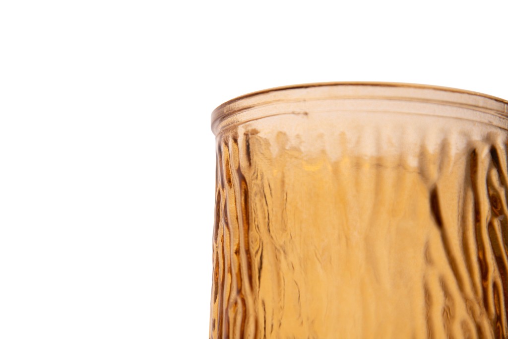 Jarrón naranja con relieve