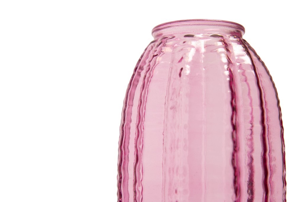 Jarrón redondo rosa