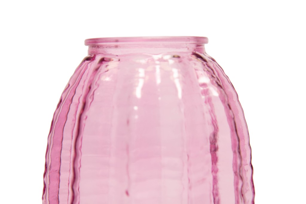 Jarrón redondo rosa