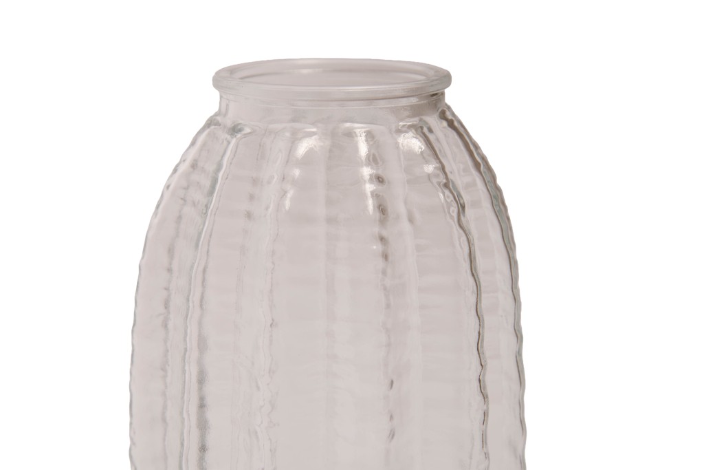 Jarrón redondo transparente