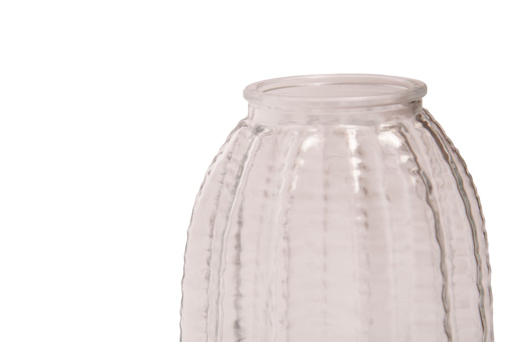 Jarrón redondo transparente