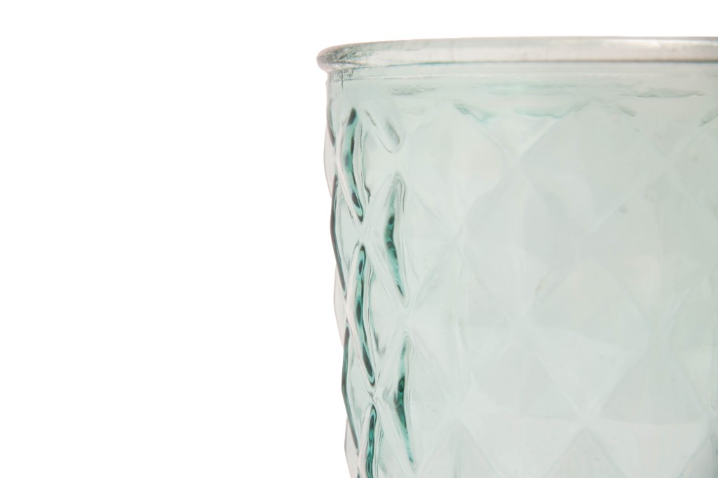 Jarrón azul con relieve