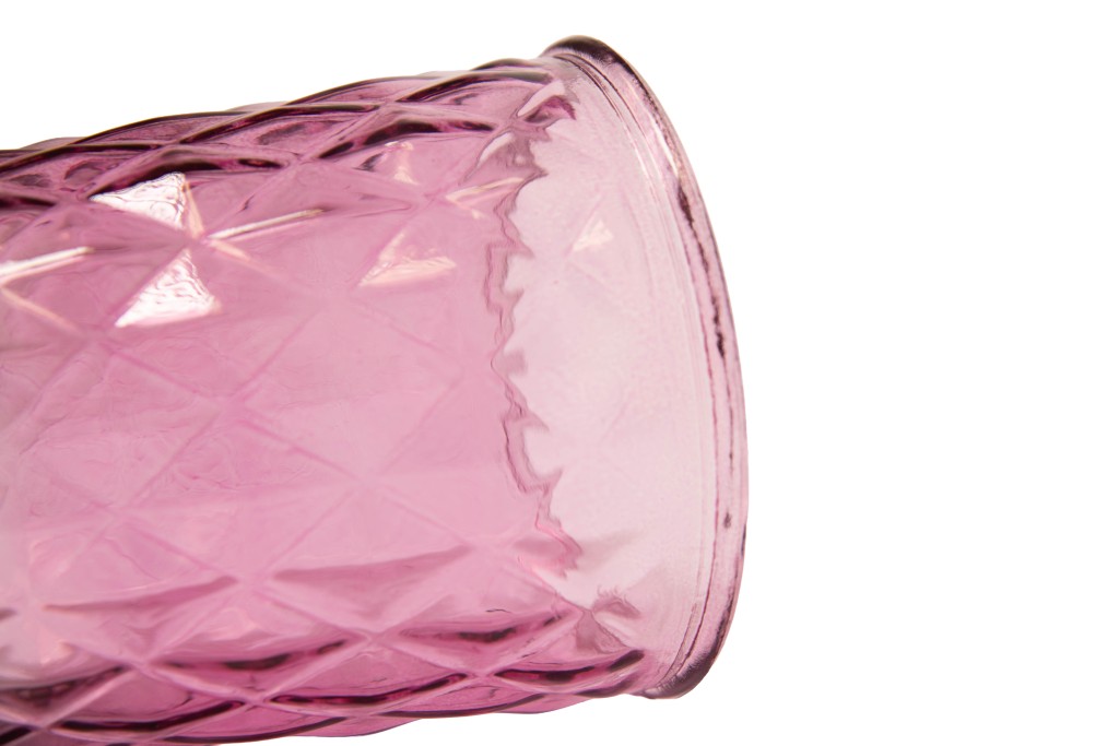 Jarrón morado con relieve