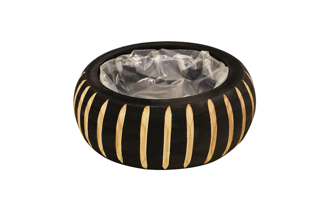 Macetero madera con diseño