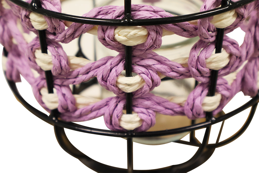 Farolillo con cuerda morada s/2