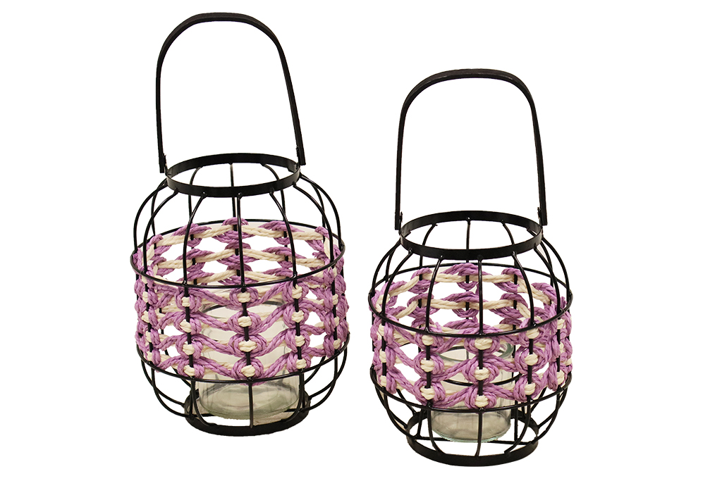 Farolillo con cuerda morada s/2