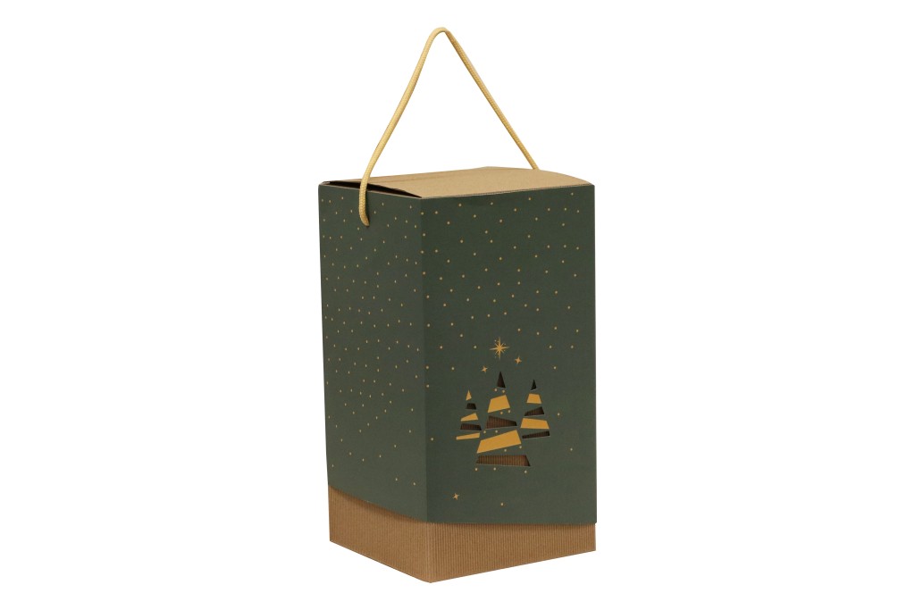 Caja de carton arbol de navidad