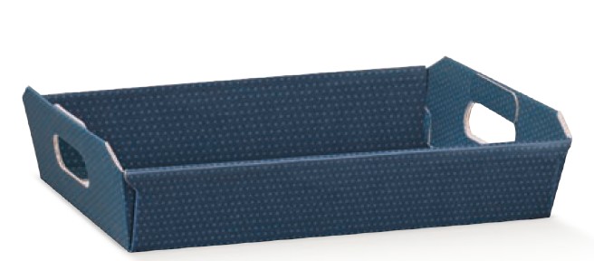 Bandeja carton azul 350*260*70