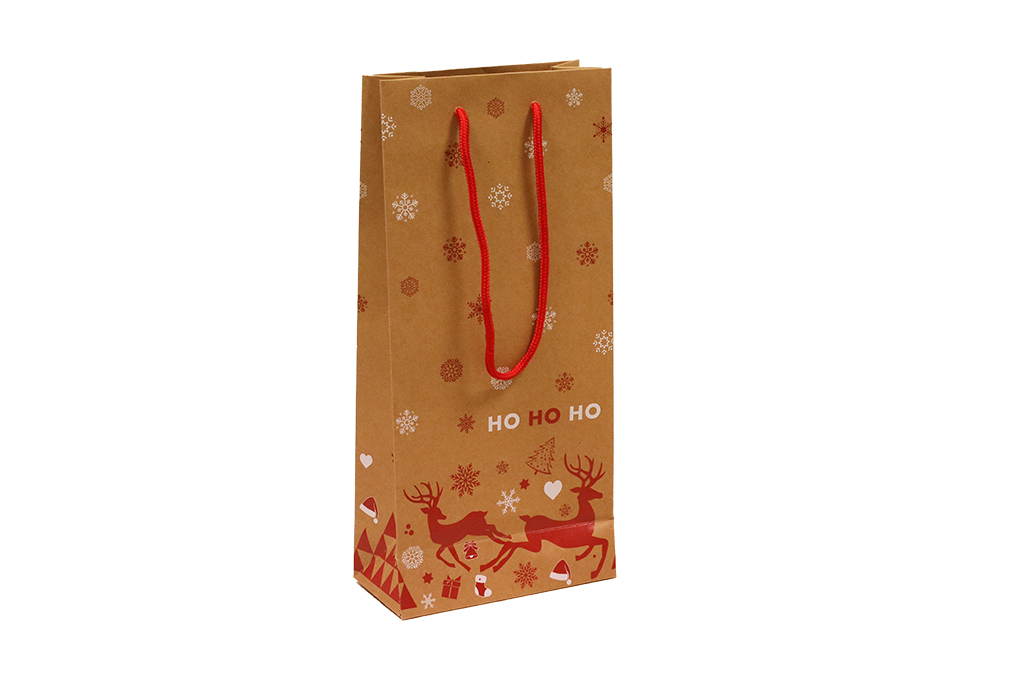Bolsa de carton navideña