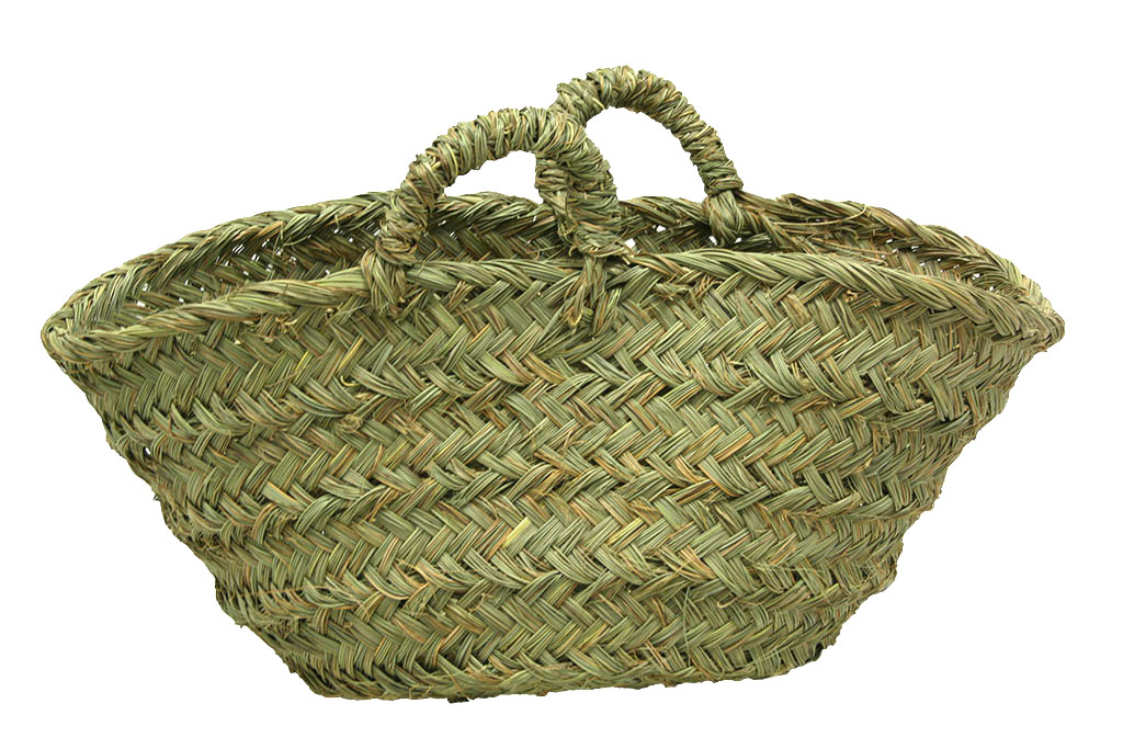 Capazo leñero de esparto con asas | Buar Artesanos
