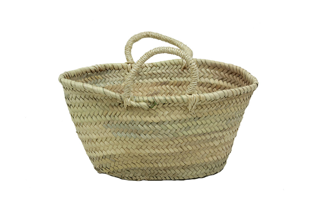 Capazo de esparto con asas para usar como bolso Buar Artesanos