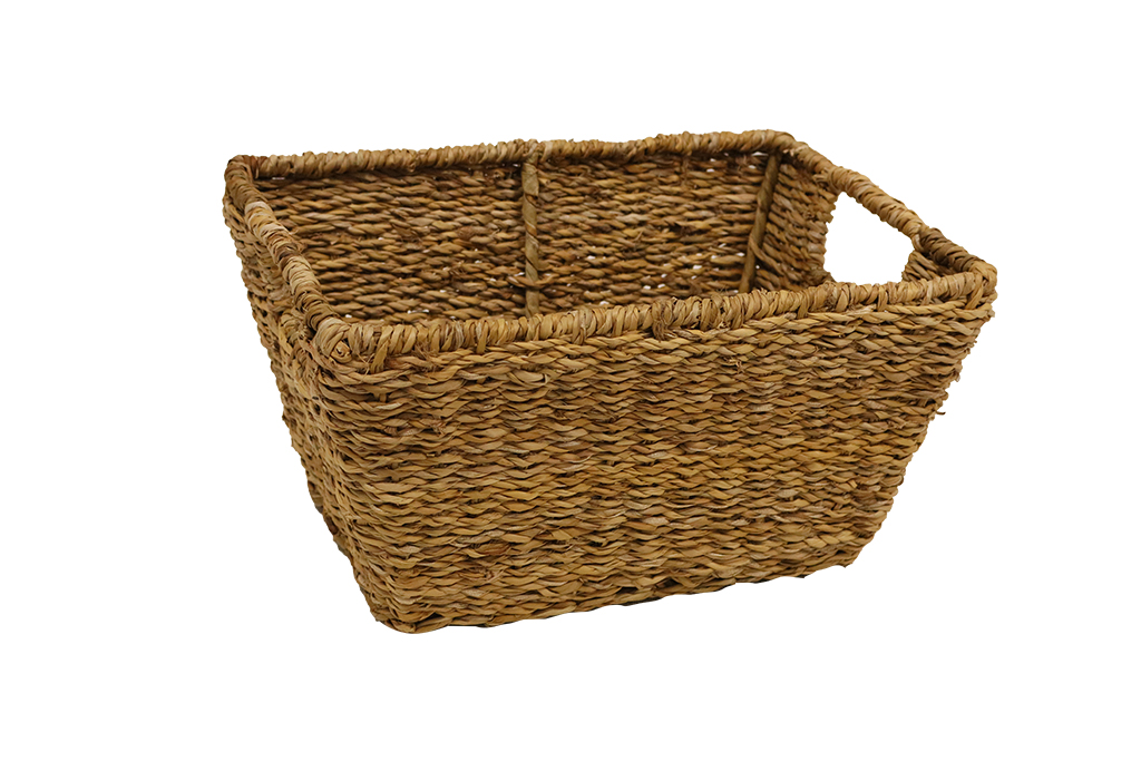 Cesta rectangular con asa