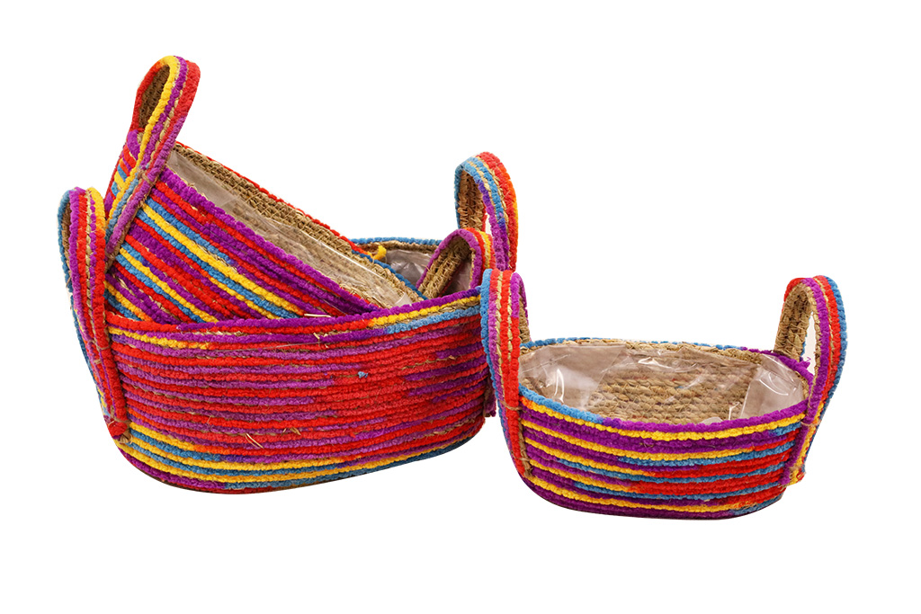 Macetero multicolor con asas s/3