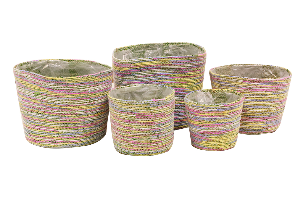 Macetero redondo seagrass s/5