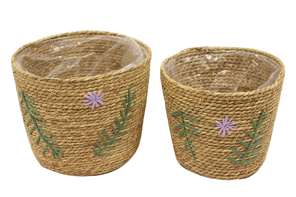 Macetero natural seagrass s/2