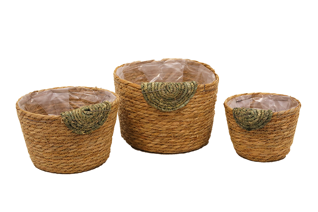 Macetero seagrass natural s/3