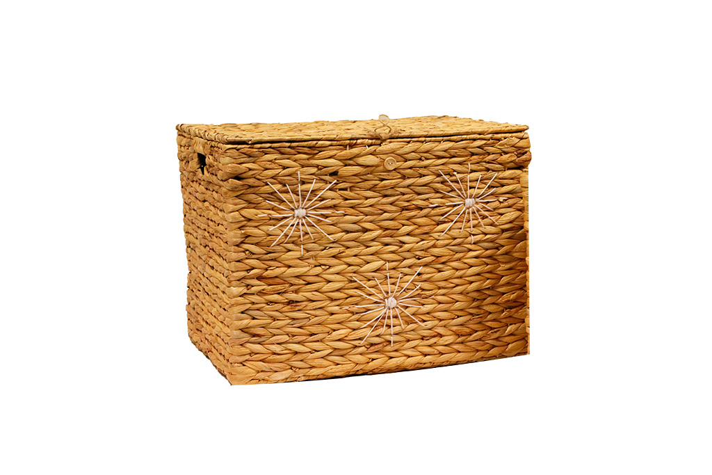 Baul con decoracion estrellas agua de jacinto