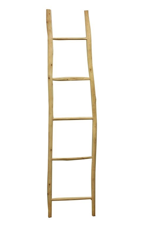 Escalera de madera perchero
