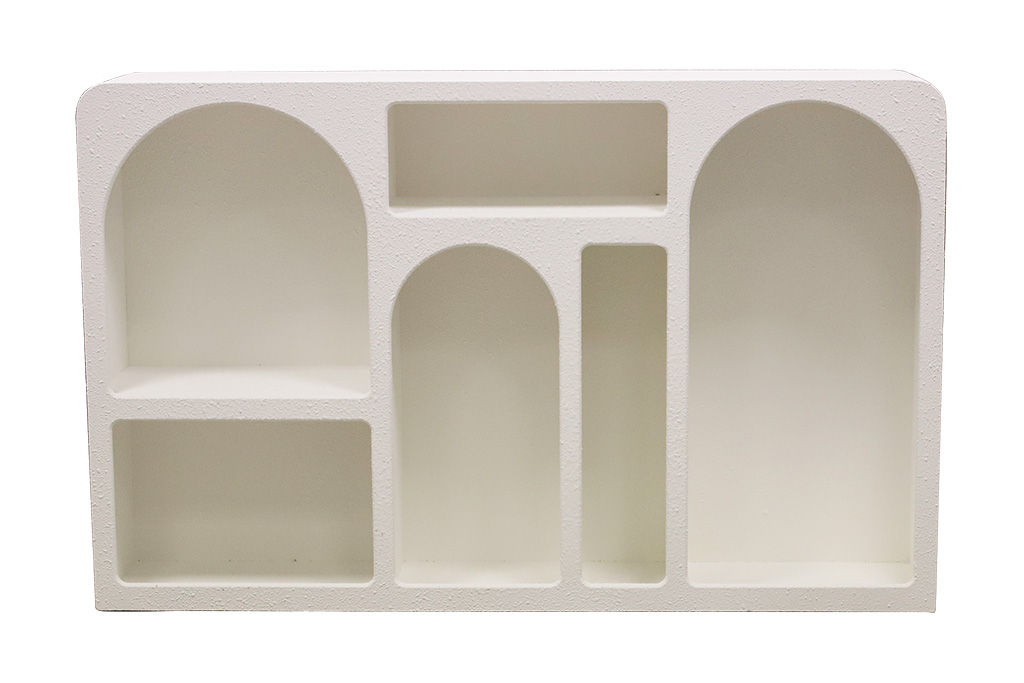 Comoda blanca de madera estilo moderno cuatro compartimentos