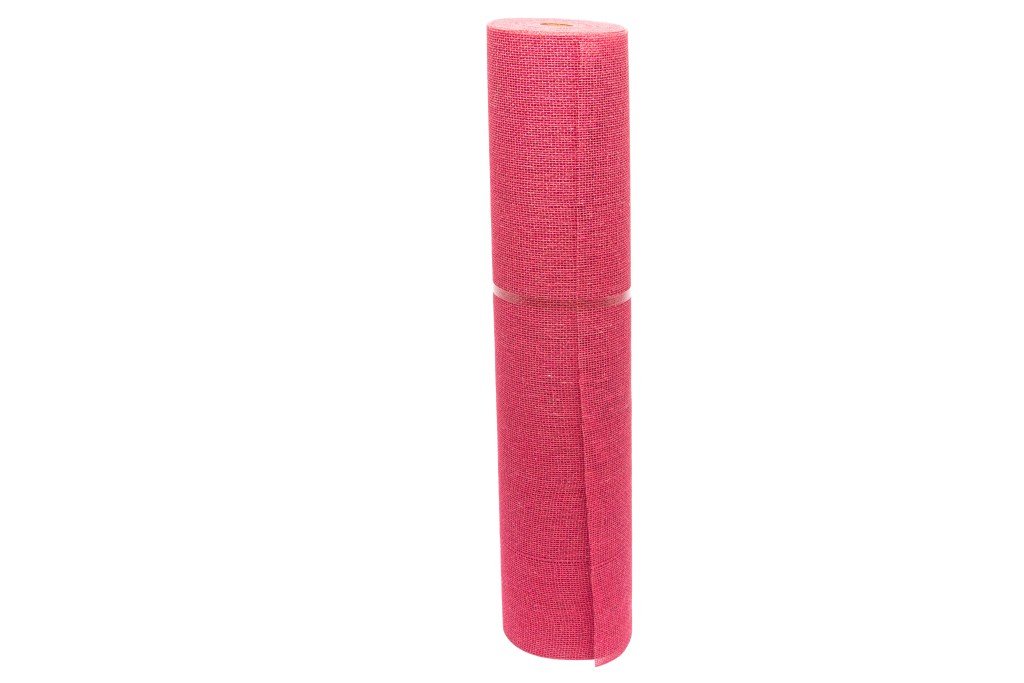 Bobina jute y algodón rosa