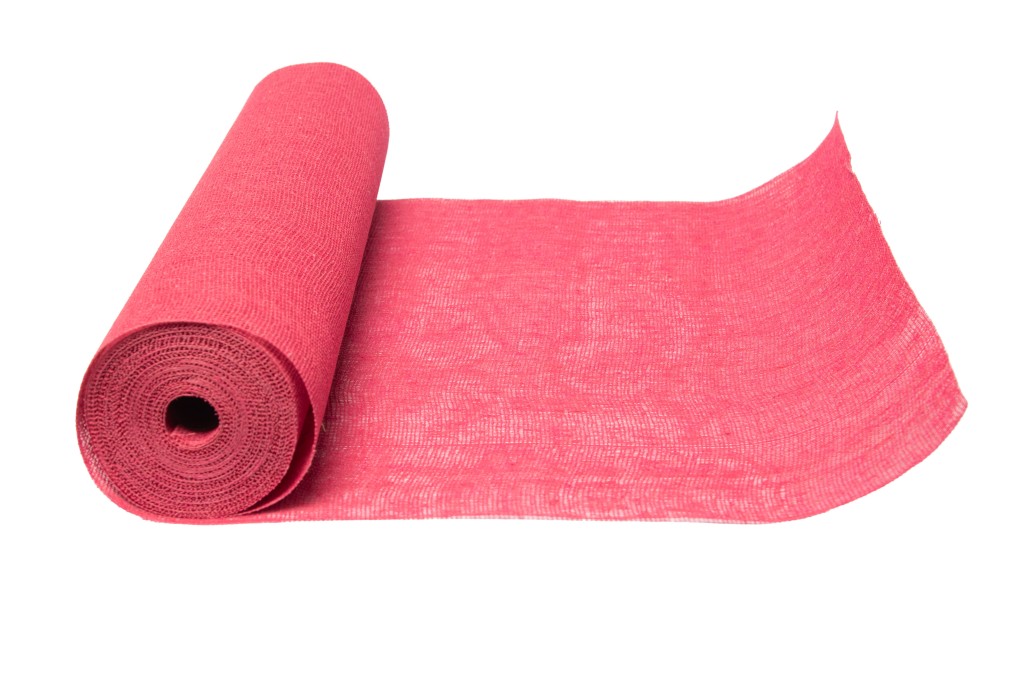 Bobina jute y algodón rosa