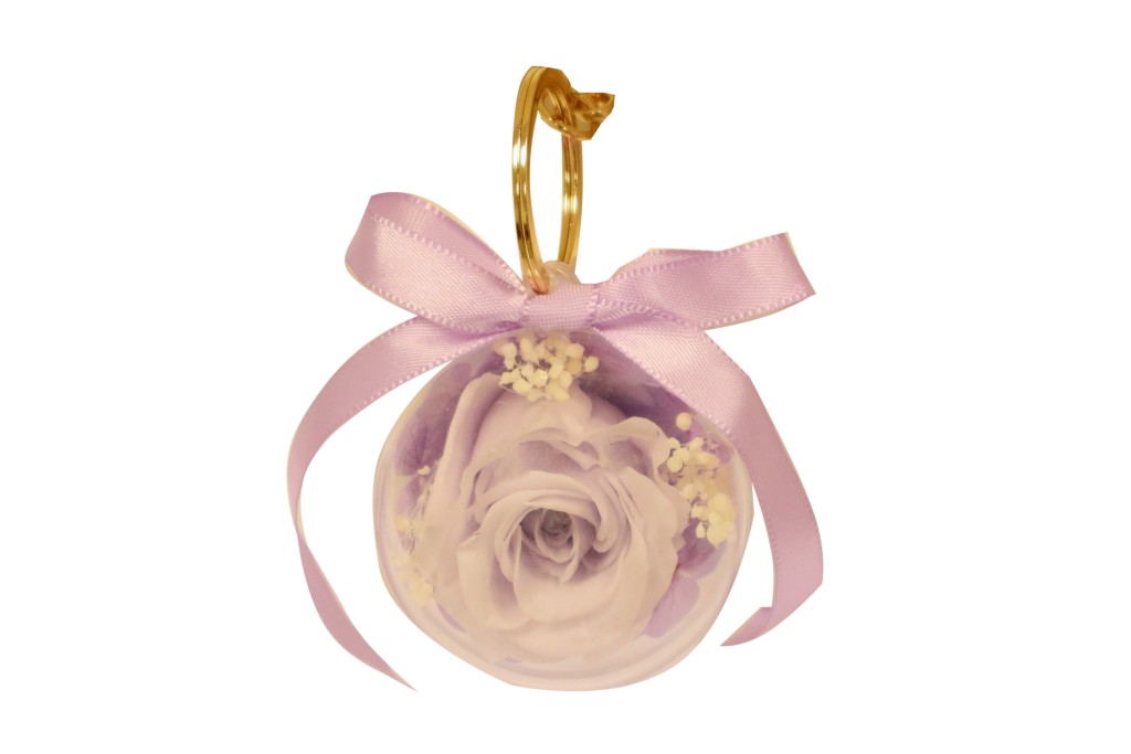 Llavero rosa eterna morado